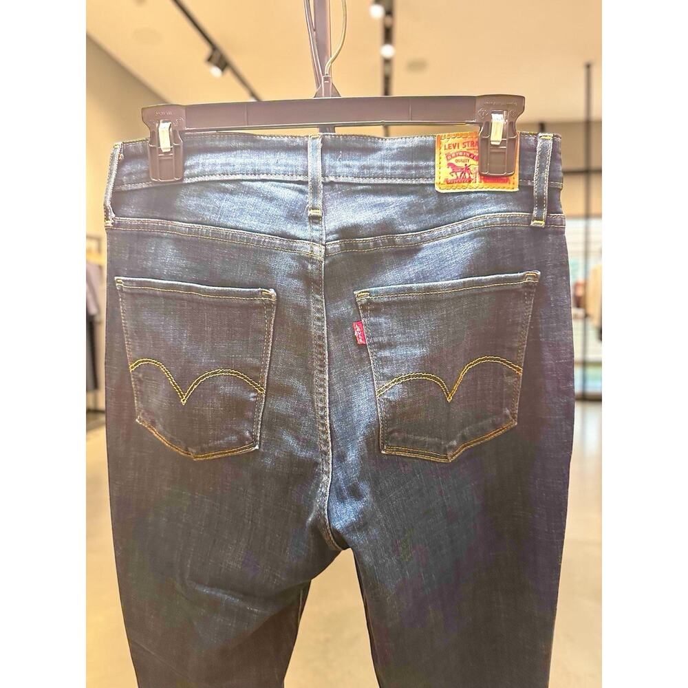 Levi's 721 High Rise Skinny Jeans Women's W30 L30 Dark Wash Blue Stretc - Picture 4 of 8